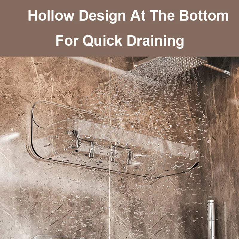 Modern, fúrásmentes fürdőszobai polc – sérülésmentes fali rendező