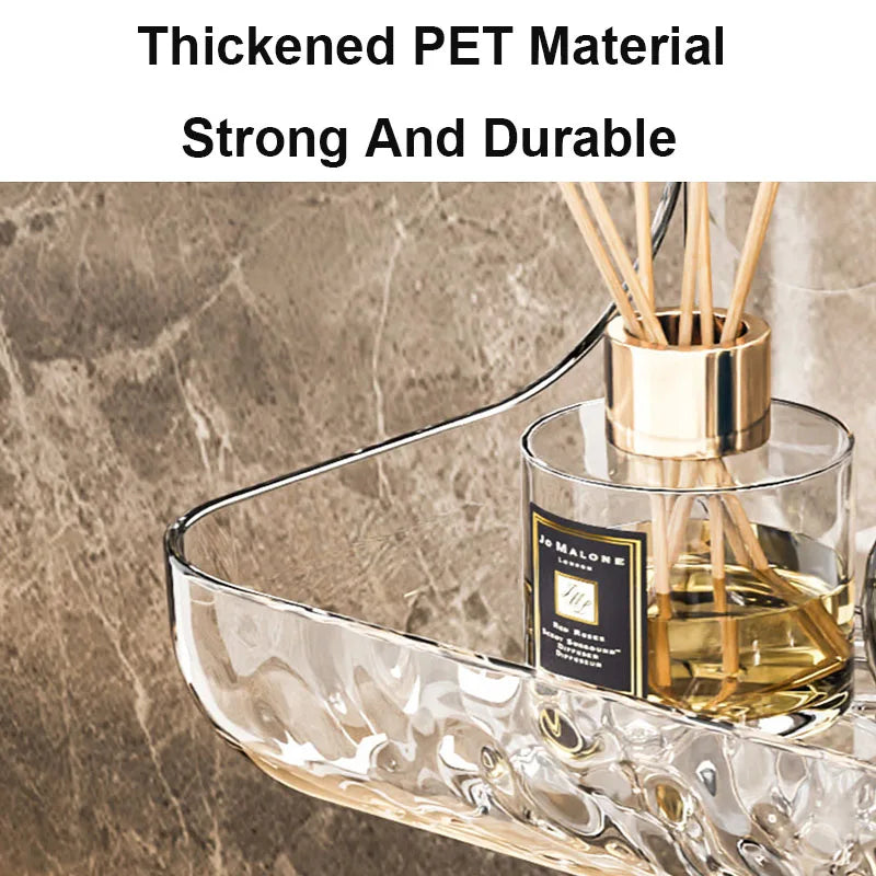 Modern, fúrásmentes fürdőszobai polc – sérülésmentes fali rendező