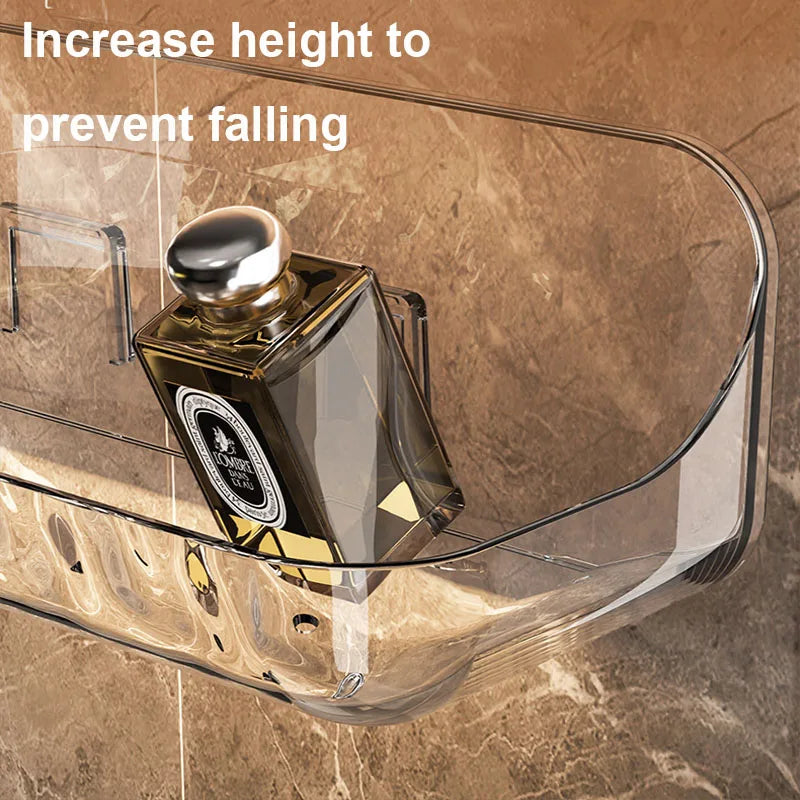 Modern, fúrásmentes fürdőszobai polc – sérülésmentes fali rendező