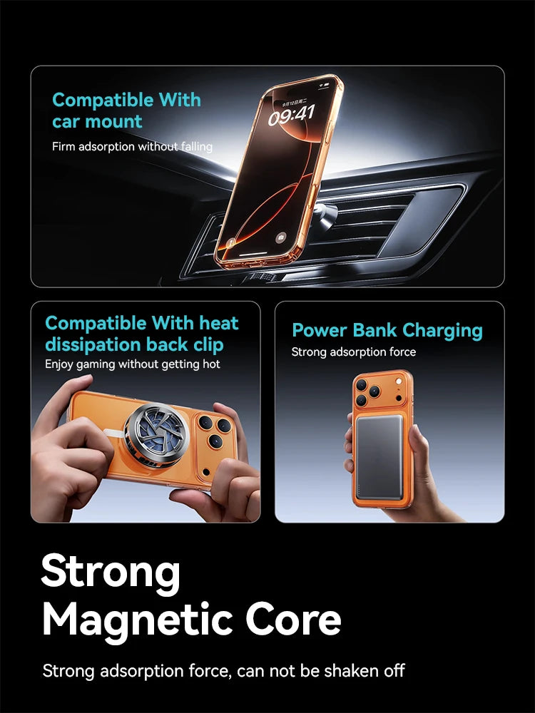 Premium-Magnet-Ultradünne Hülle für iPhone – Vergilbungsbeständig und transparent