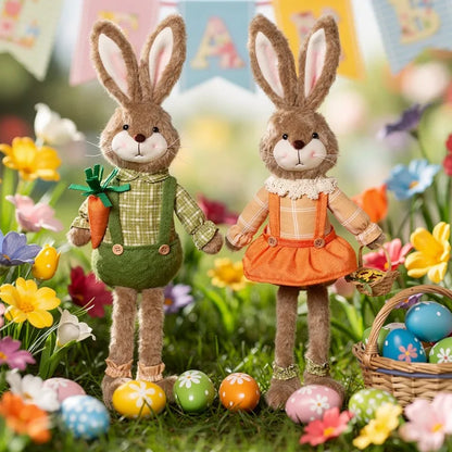 Bájos nyuszi figura — Tavaszi asztaldekoráció